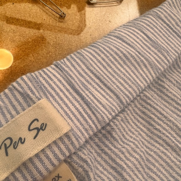 25% off listed price. Plus size capri summer pants. Light blue striped - Picture 3 of 3